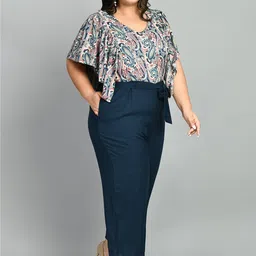 PrettyPlus by Desinoor.com Paisley Printed Basic Jumpsuit image 3