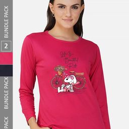 CHOZI Pack Of 2 Printed Regular Fit Cotton Casual T-shirt-image-59