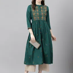 ANANDITA Ethnic Motifs Embroidered Thread Work Detailed Anarkali Kurta-picture-41