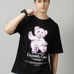 THE HOLLANDER Graphic Printed Drop-Shoulder Sleeves Oversized Cotton T-Shirt-image-30
