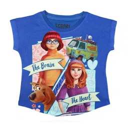 Scooby Doo by Wear Your Mind Blue Print Extended Sleeves Top-image-47