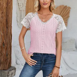 StyleCast x Revolte V-Neck Raglan Sleeves Top-image-19