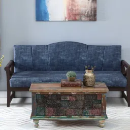 bohemiana from pepperfry Dornel Recycled Wood Linen Trunk In Scratch Resistant Distress Finish-picture-19
