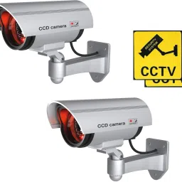 nunki trend BATTERY NOT INCLUDED 2 PCS CCTV Waterproof IR Wireless Flashing Red LED Light Security Camera-picture-0