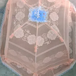 HDPE - High Density Poly Ethylene Kids Washable Baby Umbrella Style Mosquito net for 0 to 1 years baby (Orange) Mosquito Net-17