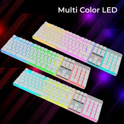 ZEBRONICS War-K Wired USB Standard Gaming Keyboard Compatible with Desktop, Laptop, Mac 104 Keys, Multi-Color LED, 1.8m Braided Cable, Anti-Ghosting 19 Keys image 5