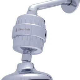 RiverSoft Shower filter for hard water & mist 6 spray shower with arm (Chrome) Shower filter & OverheadShower Mist-picture-1