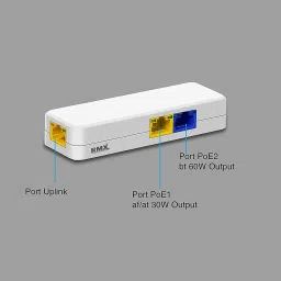 RMX POE Extender 3af/at/bt PoE++ BT Port 60W Output Distance Extend 130M Plug & Play Lan Adapter image 4