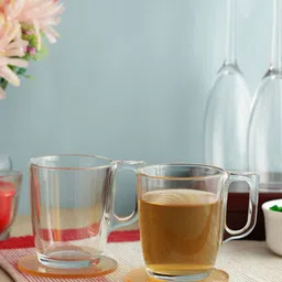 Luminarc Set Of 6 Transparent Solid Tempered Glass Nuevo Mugs 320 ml each-18