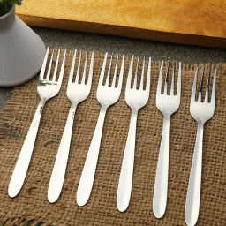Stainless Steel Forks for Dining Table, Fork Set, 16 cm Length, Set of 6 Stainless Steel Dessert Fork Set-13