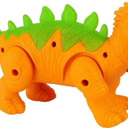 Fiery Dino – 14 cm LED Walking Dinosaur Toy (Orange)-picture-18