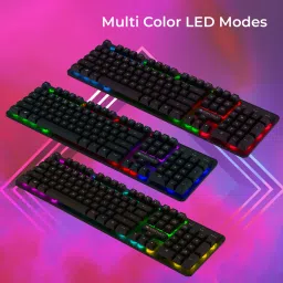 ZEBRONICS Transformer K1 Wired USB Standard Desktop Keyboard Compatible with Desktop, Laptop, Mac 104 Keys, Multi-Color LED, 1.7m Braided Cable,� All Keys Enable/Disable Function image 3