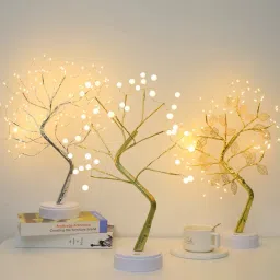 20 inch Bonsai Lighted Tree with 36 Pearls LED, DIY Artificial Tree Lamp 100 W 12 cm Tube Light-image-42