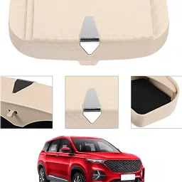 Beige Universal Car Sun Visor Sunglasses Case Holder Interior Card Storage-136 Mullti Color Car Sunglass Clip Holder-image-74