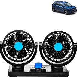 Car Fan 12V 360 Degree Rotatable Dual Head Auto Cooling Air Fan for Triber Car Interior Fan-image-84