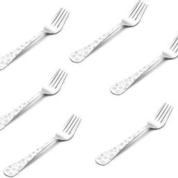 6 Pieces Desert Fork Set with Volga Handle Design Stainless Steel Dessert Fork Set (Pack of 6) Stainless Steel Dessert Fork Set-29