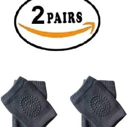 Baby Knee and Elbow Safety Protector | Toddlers, Girls, Boys | Infant Pads for Baby Crawling | Anti-Slip Protective Cushion for Kids | Safety Leg Dark Grey Baby Knee Pads-18