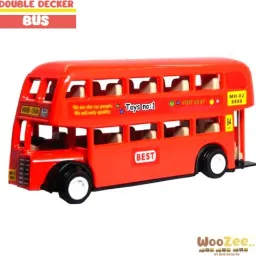 DOUBLE-DECKER BUS Miniature Pull Back Bus-58