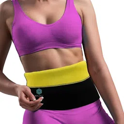 BOLDFIT Unisex Black & Yellow Solid Tummy Shapewear-image-81