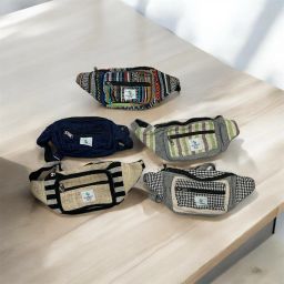 JCI Cotton Hemp mix waist bag belt for traveller waist bag-image-1
