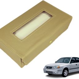 Basic-Beige Tissue Box Leatherette-250 Vehicle Tissue Dispenser-10
