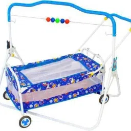 smiley bell Premium Best Quality Baby BED Cradle J2 With Mosquito Net| Best in Segment BABY BED SWING image 2