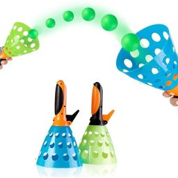 hk toys Catcher Click and Catch Twin Ball Game Indoor Outdoor Toy Set, Pop & Catch Play image 5
