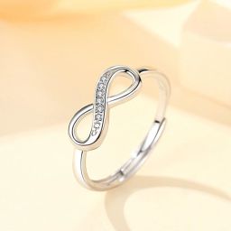 Elegant Ring For Women & Girls Stainless Steel Cubic Zirconia Silver Plated Ring-image-122