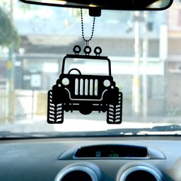 Premium Laser-cut Jeep Car Rear view Mirror Hanging Ornament with Metal Chain Car Hanging Ornament-image-45