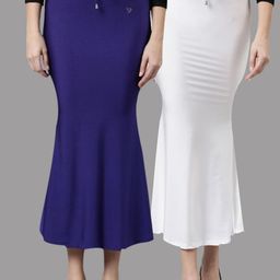 TWIN BIRDS Women Pack Of 2 Mermaid Fit High rise Stretchable Shimmer Saree Shape Wear-image-86