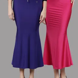TWIN BIRDS Women pack of 2 Mermaid-Fit High rise Stretchable Shimmer Saree shape wear-image-75