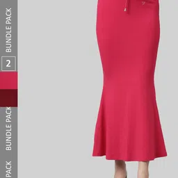 TWIN BIRDS Pack Of 2 Mid-Rise Saree Shapewear-image-56