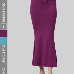 TWIN BIRDS Pack Of 2 Mid-Rise Saree Shapewear 1192_PgdBlu_Rsewd-image-74