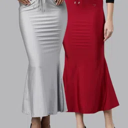 TWIN BIRDS Women pack of 2 High Rise Stretchable Shimmer Saree Shape Wear-picture-20