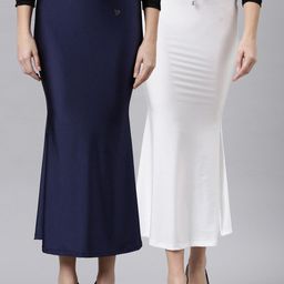 TWIN BIRDS Women pack of 2 Mermaid Fit High rise Stretchable Shimmer Saree shape wear-image-89