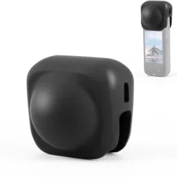 ELFOG For Insta360 X4 Silicone Protective Lens Cover (Black) SILICONECASE-5