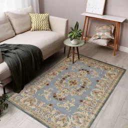 obsessions Beige and Grey Persian 4x6 Feet Machine Made Carpet-picture-4