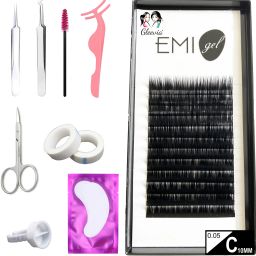 Synthetic Black Eyelash Extension, 0.05-C10mm Classic Stable Curl (Combo Pack)-image-23