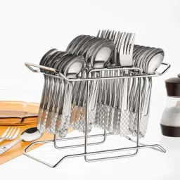 Stainless Steel Cutlery Set Set of 24 (Contains: 6 Table Spoons, 6 Tea Forks, 6 Spoons, 6 Soup Stainless Steel Cutlery Set-7