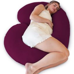 Premium quality C Shaped Microfibre Solid Pregnancy Pillow Pack of 1-image-9