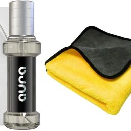 elements Aura car perfume (Pack 1) with Microfiber Cotton Cloth (Combo) Car Freshener Spray-25