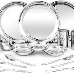Pack of 18 Stainless Steel Dinner Set Stainless Steel Delight Dinner Set, 18 Pieces Dinner Set-31