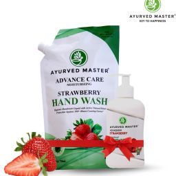 Liquid Skincare Strawberry Pouch With Bottle (750ml + 250ml) Hand Wash-12
