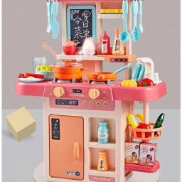 Kitchen Set for Kids Girl 42-Piece Kitchen Set, Smoky, Music,Real Water Tap-image-76