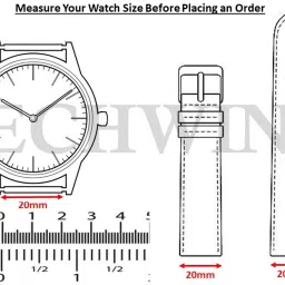TECHWIND TW22CS991BK 22MM Classy Silicon Watch Belt - CHECK MODEL LIST/DESCRIPTION/IMAGES Smart Watch Strap image 2
