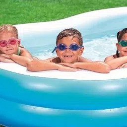 Giant Bathtub 8.7 ft 2 Ring Swimming Pool with Free Pump for Kids/Adults Inflatable Swimming Pool-picture-21
