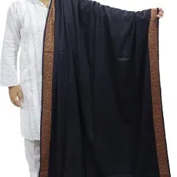 KASHMIR HANDLOOM Cashmere Solid, Solid Men Shawl-6