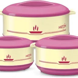 Buffet Junior Set (0.45/0.82/1.55 ltrs) -insulated Plastic - Kitchen Hot Food Pack of 3 Thermoware Casserole Set-image-46