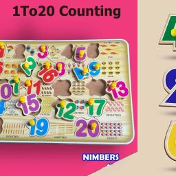 shalafi Number Peg Puzzle For Kids Math Counting Board Blocks Game With Knobs 1to20 image 4