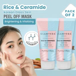 Korean Rice & Ceramide Glass Skin Peel off Mask For Instant Brightening Skin-image-53
